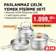 PROWARE PASLANMAZ YEMEK PİŞİRME SETİ